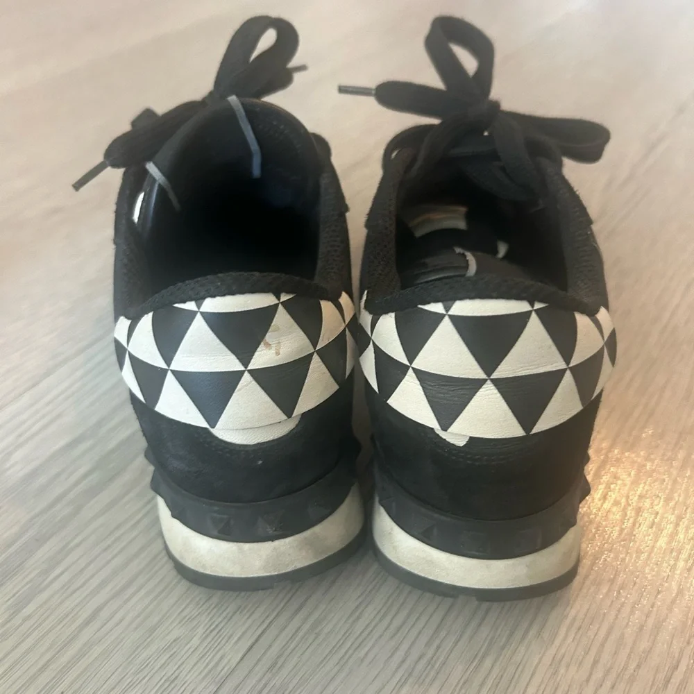 Valentino Garavani Camo Black and White Sneakers Size 5W